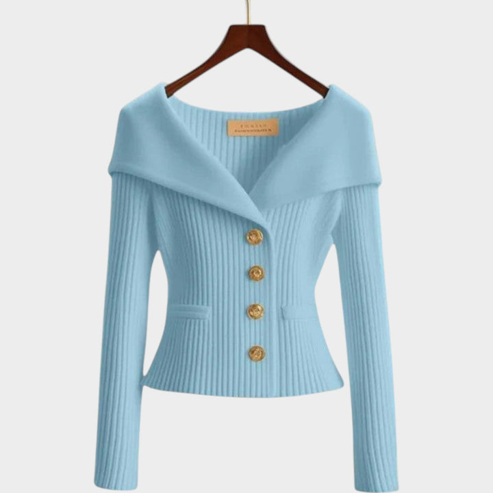 Women's Classic Soft Ribbed Knit Cardigan