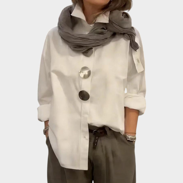 Statement Button Oversized Blouse