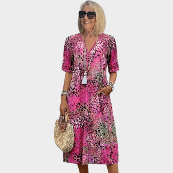 Boho Floral Midi Dress