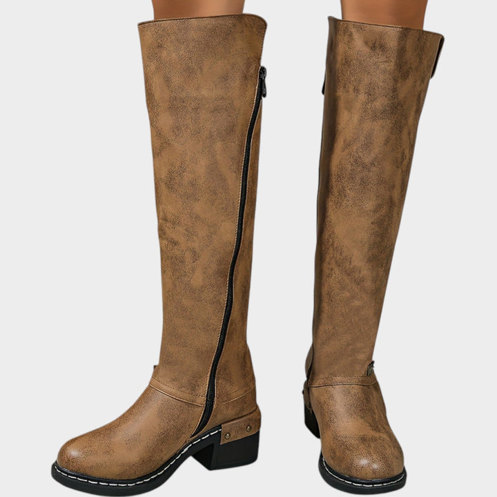 Women’s High Boots Side Zipper Casual Style