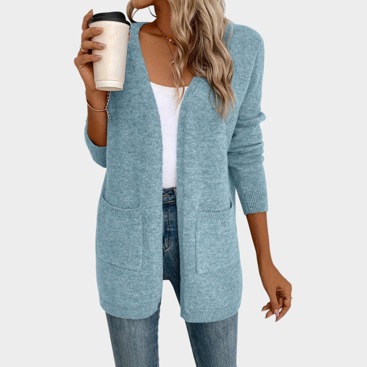 Women's Knit Cardigan Open Front Practical Pockets