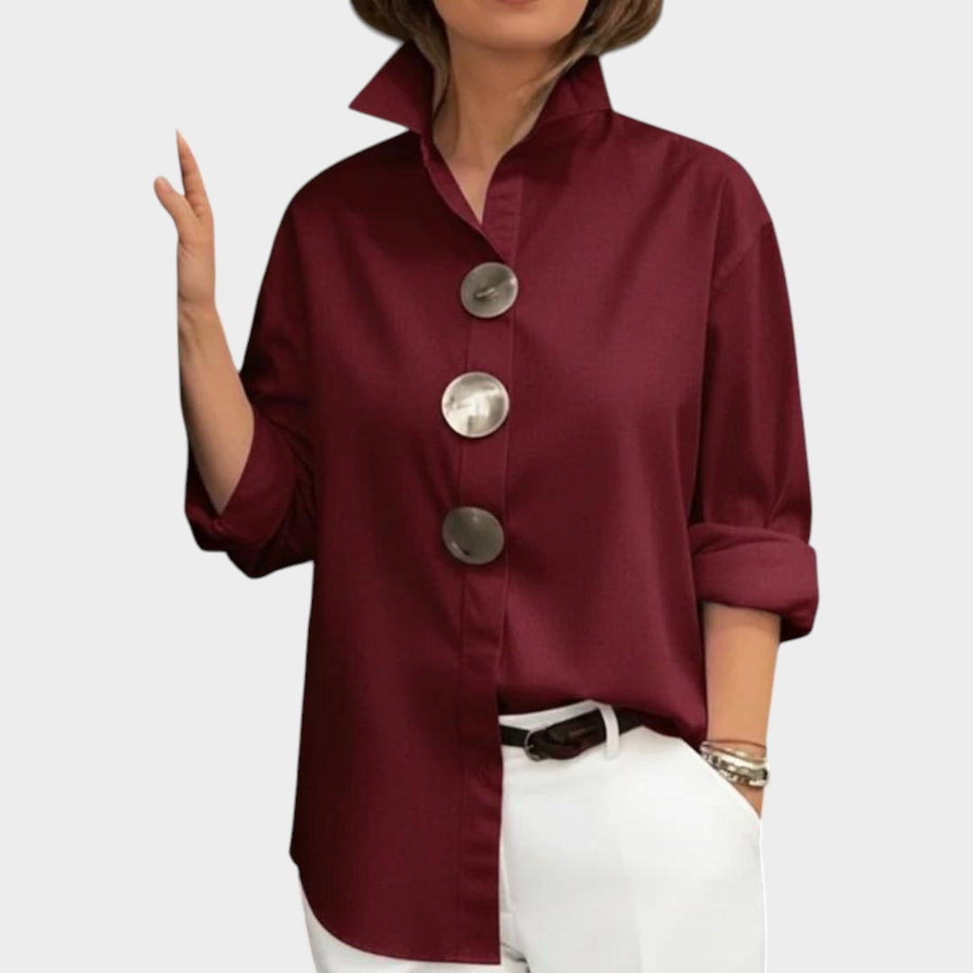 Statement Button Oversized Blouse