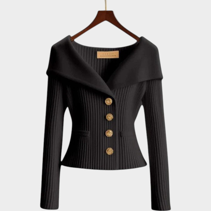 Women's Classic Soft Ribbed Knit Cardigan