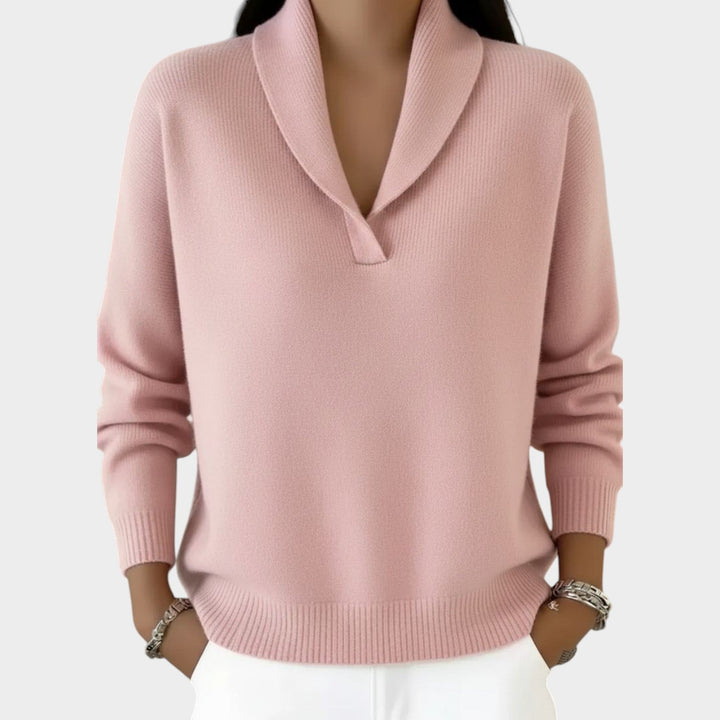 Women's Knit Sweater Casual Classic V-Neck