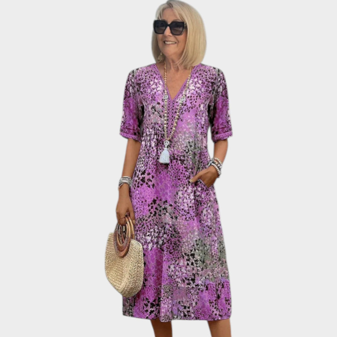 Boho Floral Midi Dress