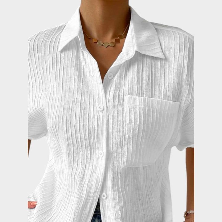 Classic Textured Button-Up Shirt