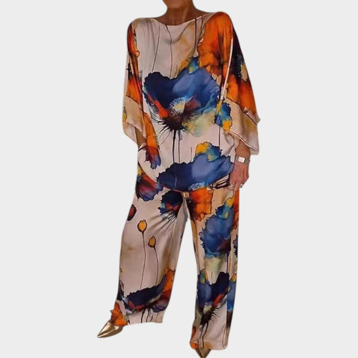 Floral Print Two‑Piece Lounge Set
