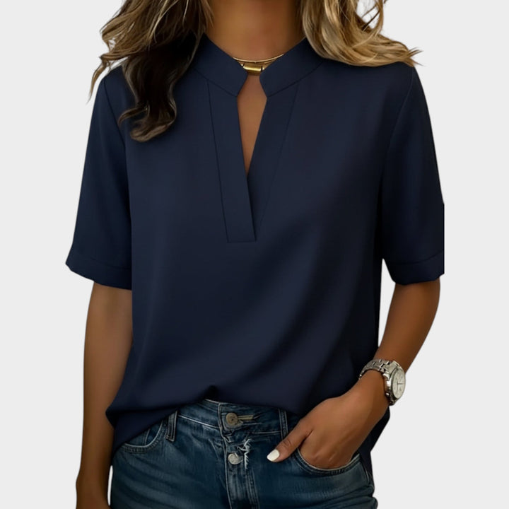 Relaxed V-Neck Blouse