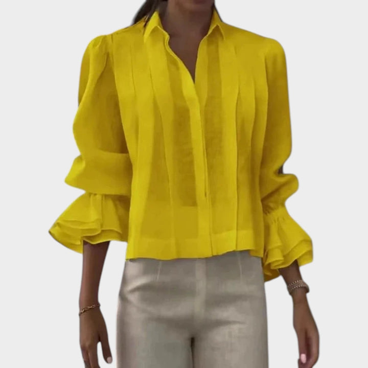 Statement Ruffle Sleeve Blouse
