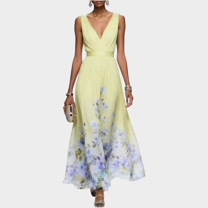Elegant Flow Floral Maxi Dress