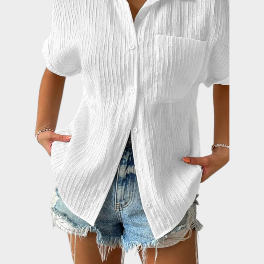 Classic Textured Button-Up Shirt