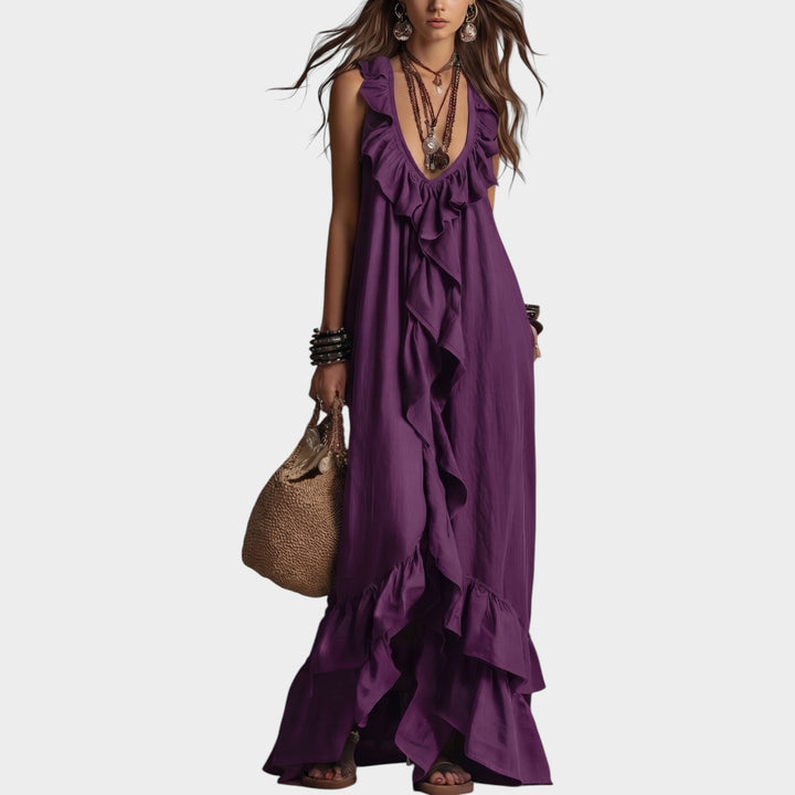 Boho Ruffle Maxi Dress