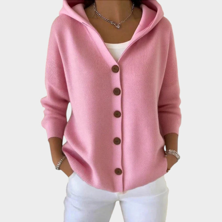 Women's Loose Fit Hooded Knit Cardigan
