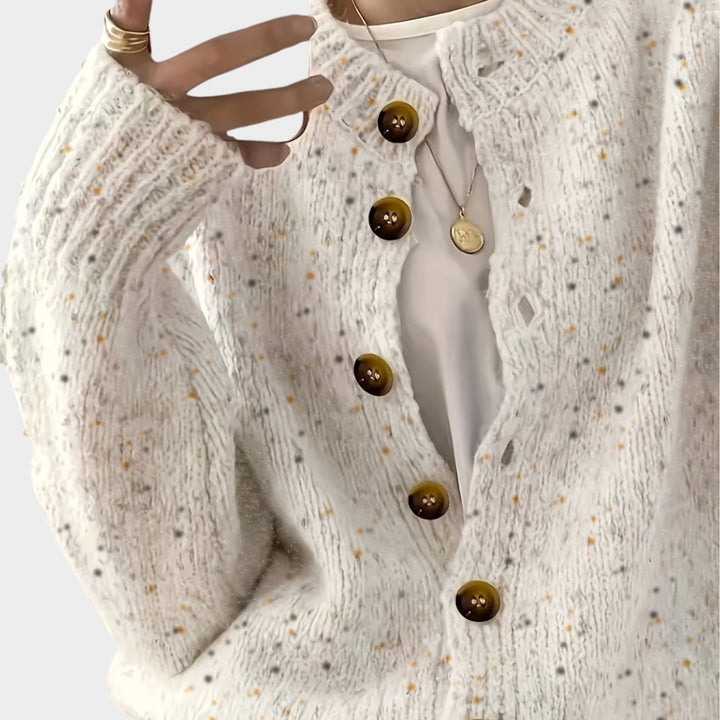 Women's Knit Cardigan Colorful Button Front