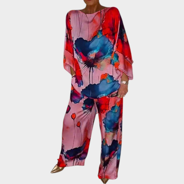 Floral Print Two‑Piece Lounge Set