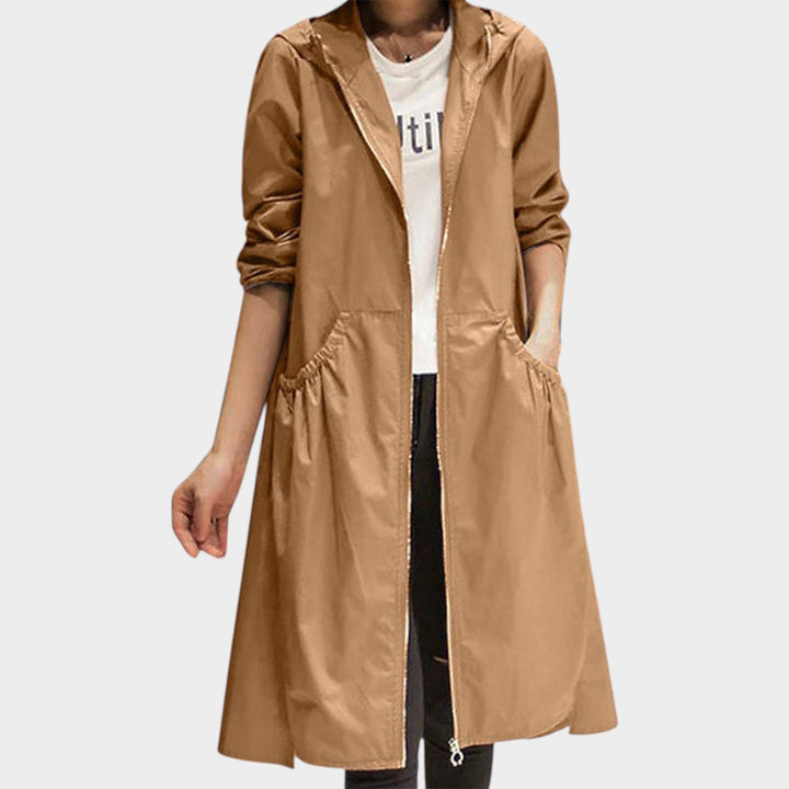Women's Trench Coat Waterproof Long Line