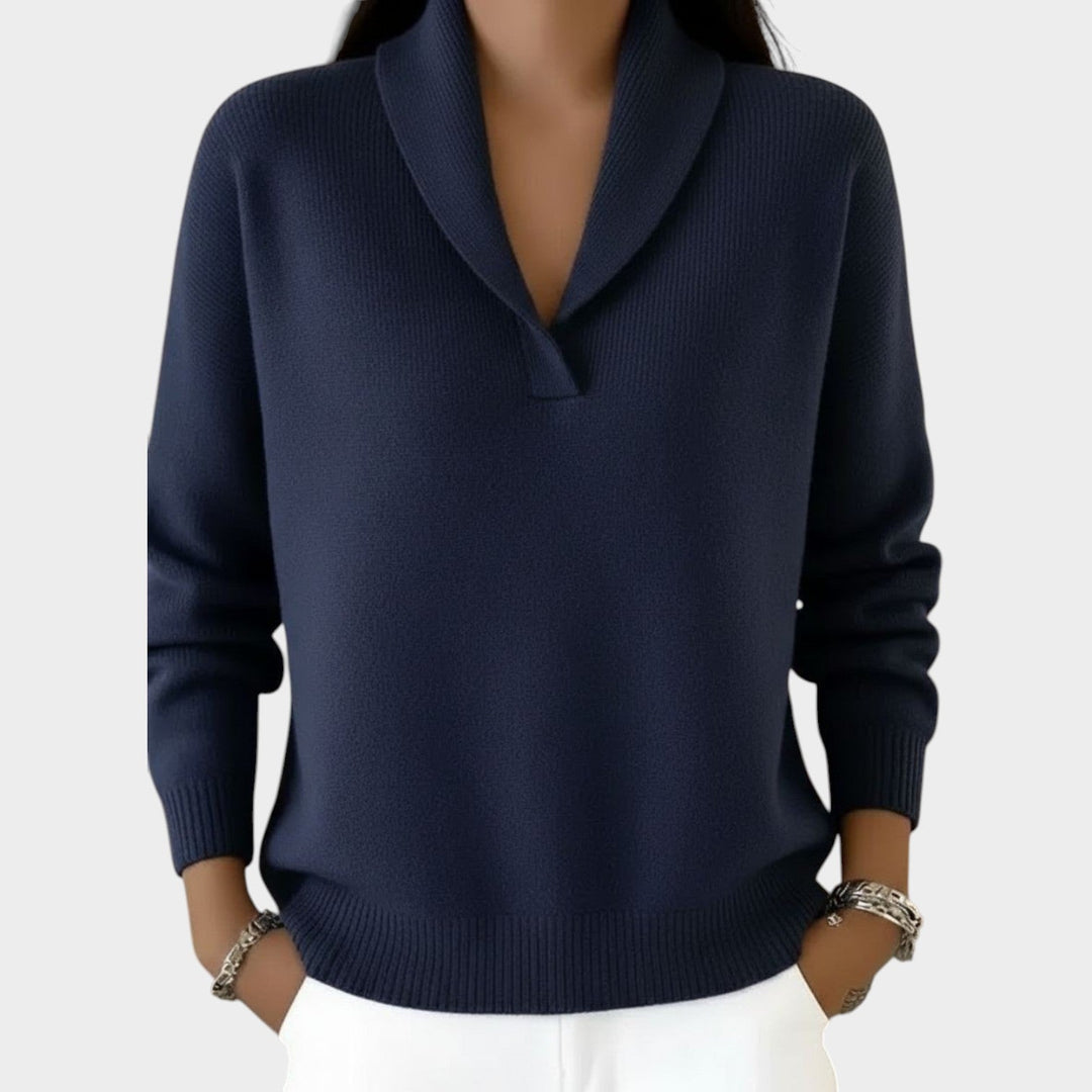 Women's Knit Sweater Casual Classic V-Neck