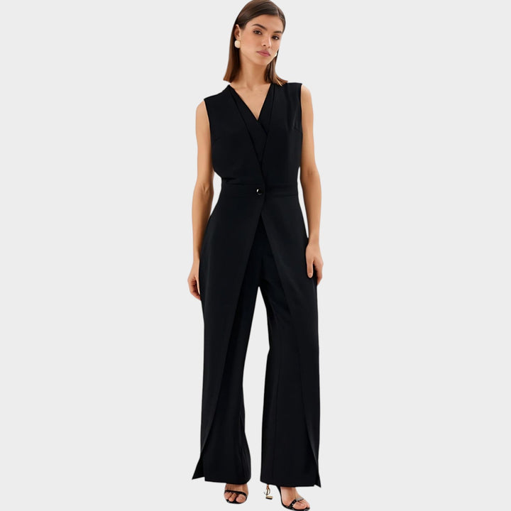 Elegant Sleeveless Tailored Jumpsuit