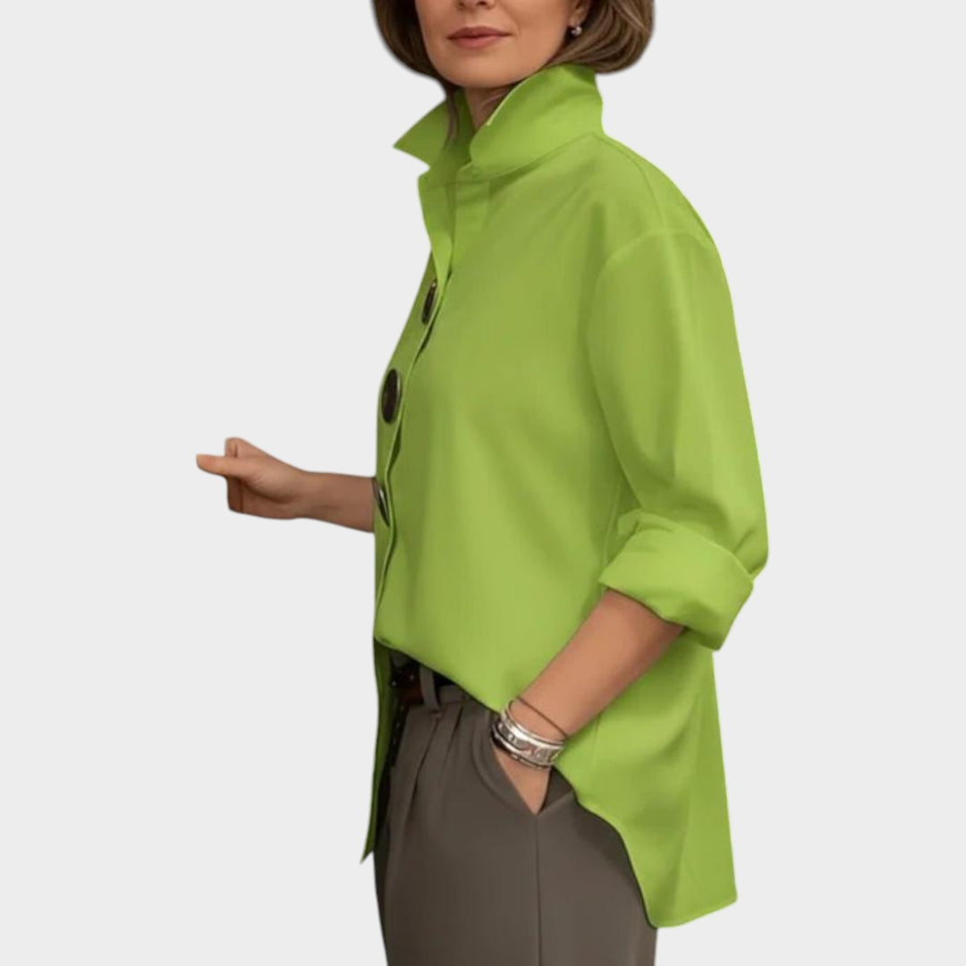 Statement Button Oversized Blouse