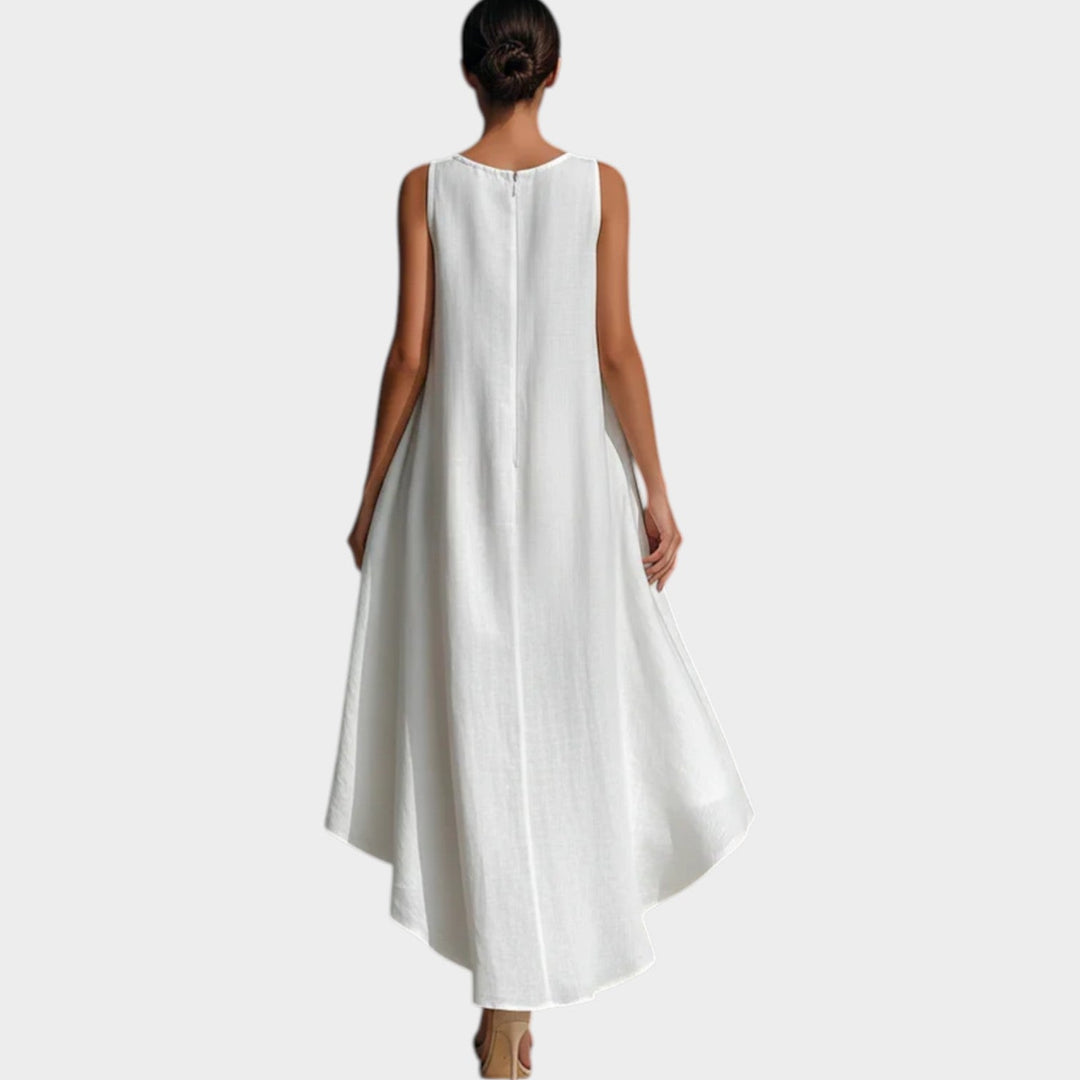 Flowing Asymmetrical Hem Midi Dress