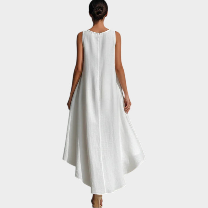 Flowing Asymmetrical Hem Midi Dress
