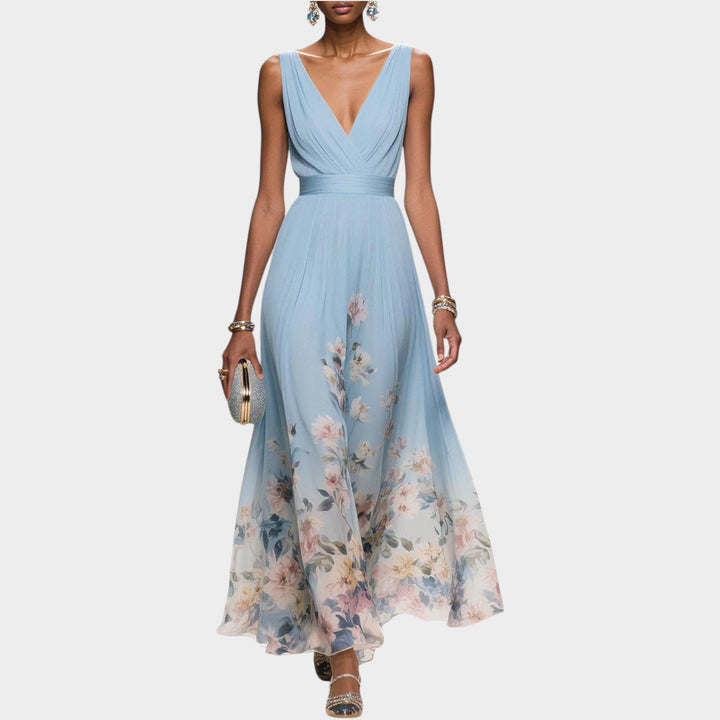 Elegant Flow Floral Maxi Dress