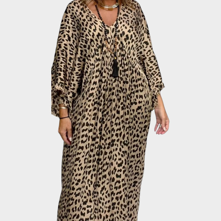 Effortless Boho Leopard Maxi Dress