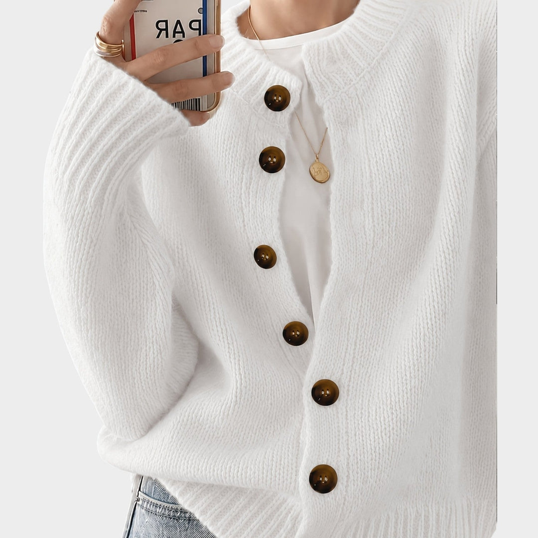 Women's Knit Cardigan Colorful Button Front