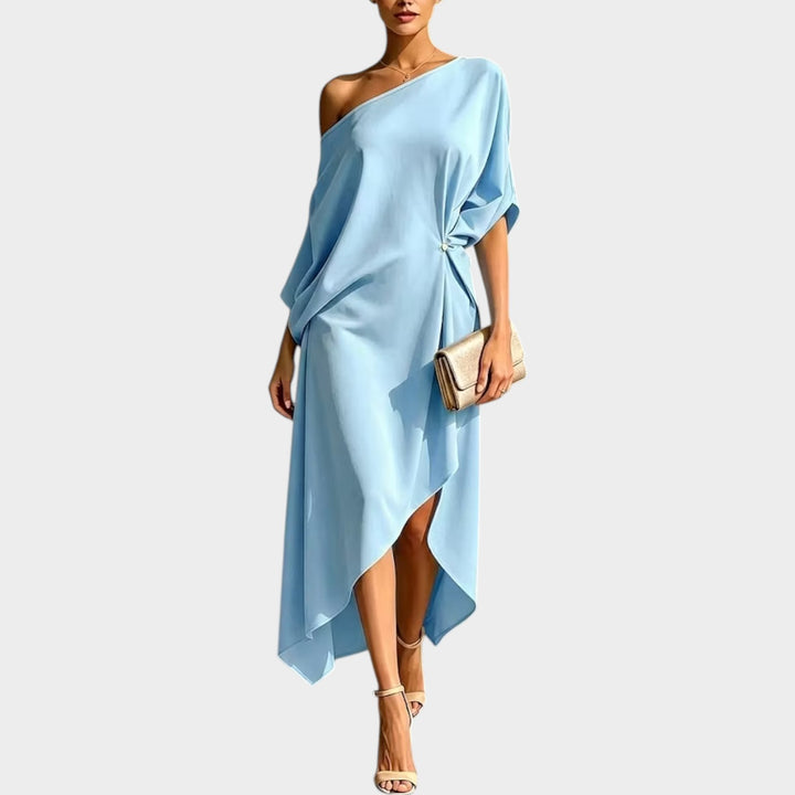Chic Draped One-Shoulder Dress