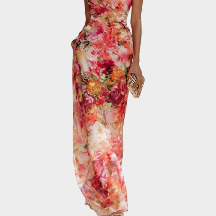 Floral Halter Maxi Dress