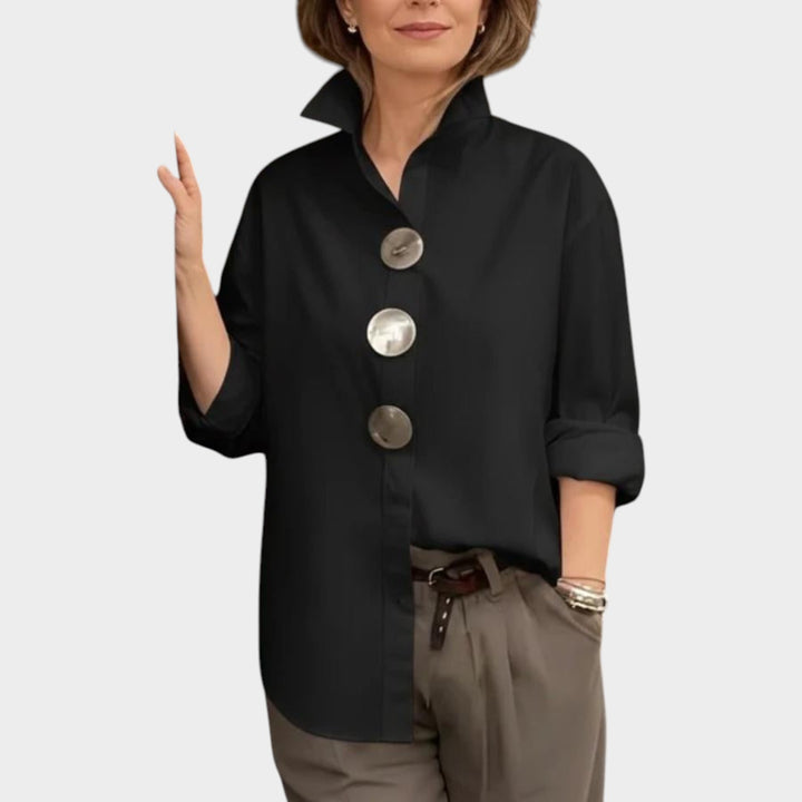 Statement Button Oversized Blouse