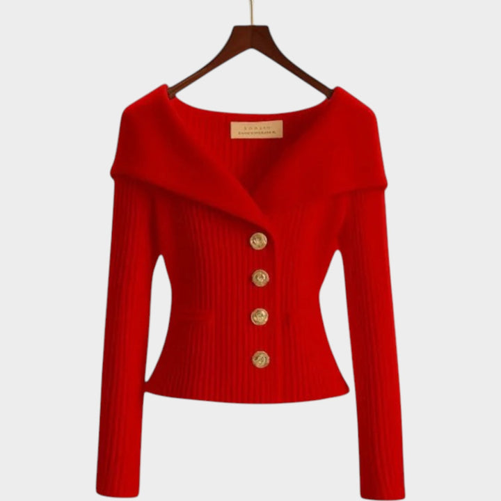 Women's Classic Soft Ribbed Knit Cardigan