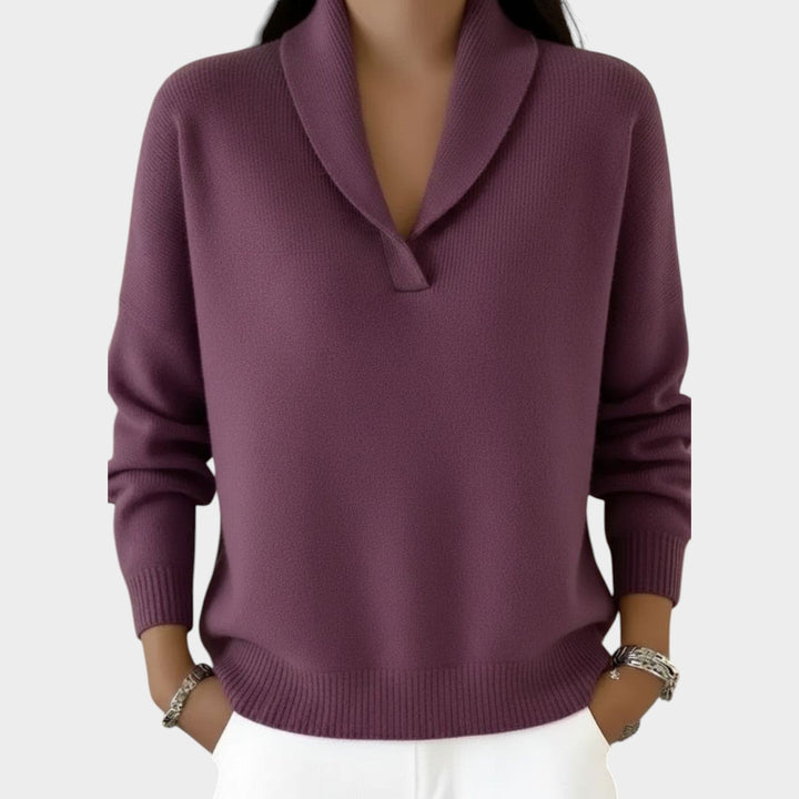 Women's Knit Sweater Casual Classic V-Neck