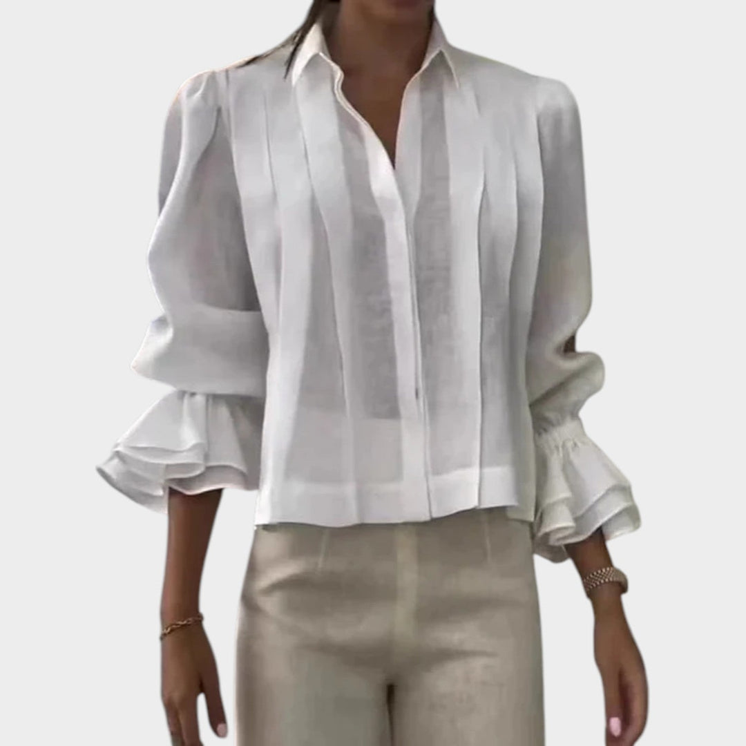 Statement Ruffle Sleeve Blouse