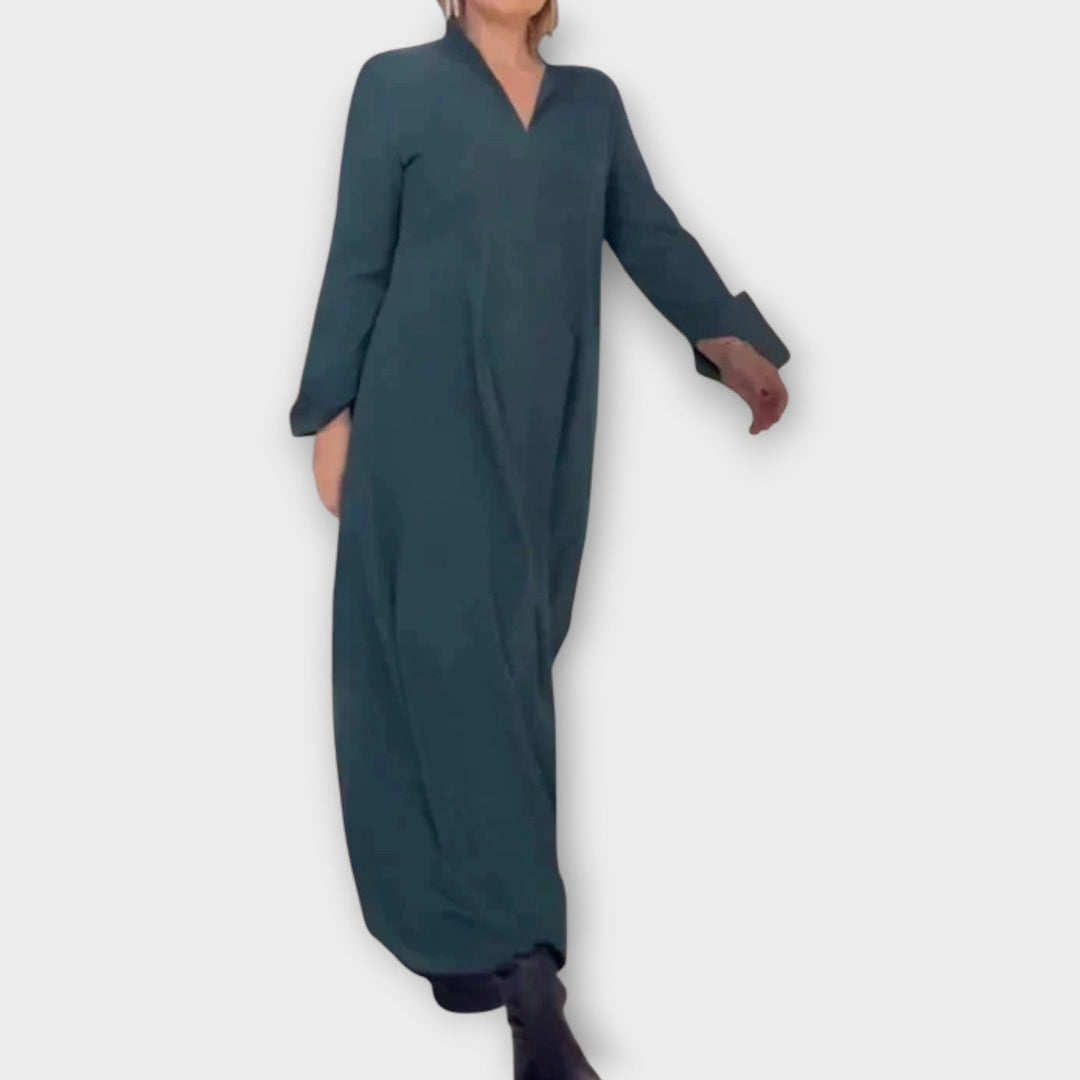 Relaxed Collar Maxi Dress