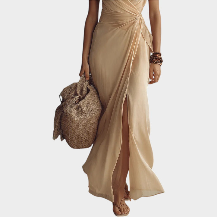 Chiffon Wrap Maxi Dress