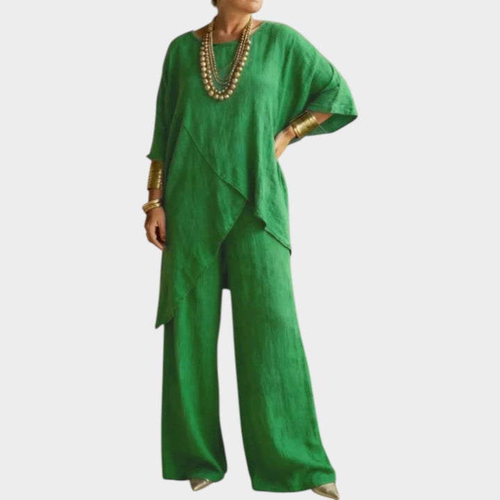 Relaxed Asymmetrical Two-Piece Set