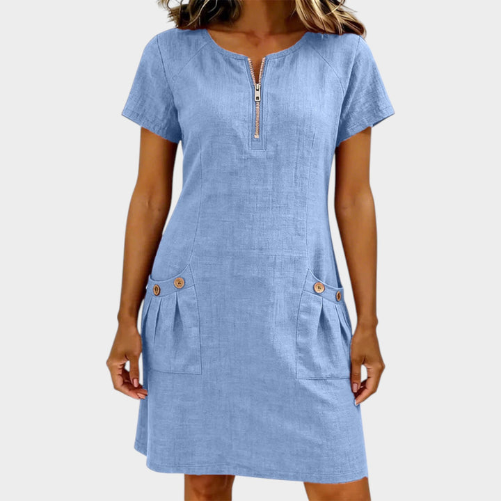 Everyday Zip-Front Mini Dress