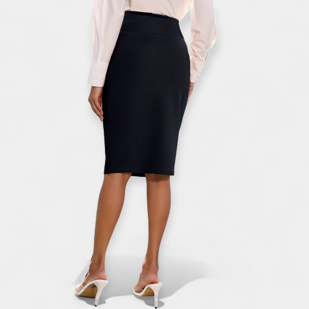High-Waisted Midi Skirt