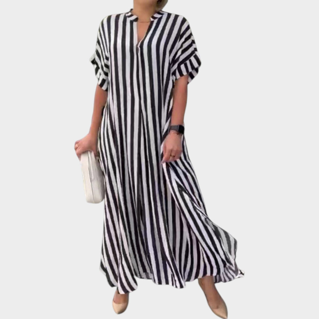 Flowing Striped Maxi Dress