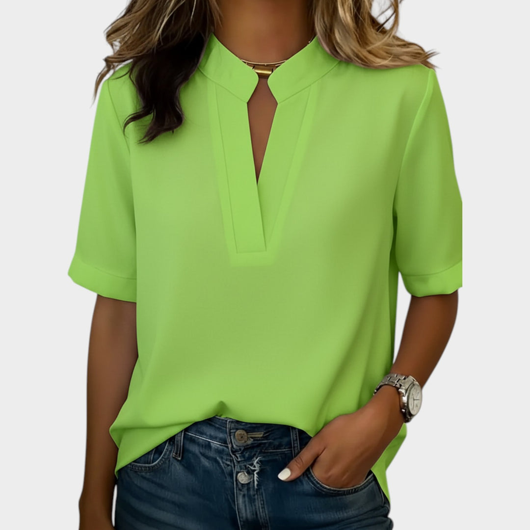 Relaxed V-Neck Blouse