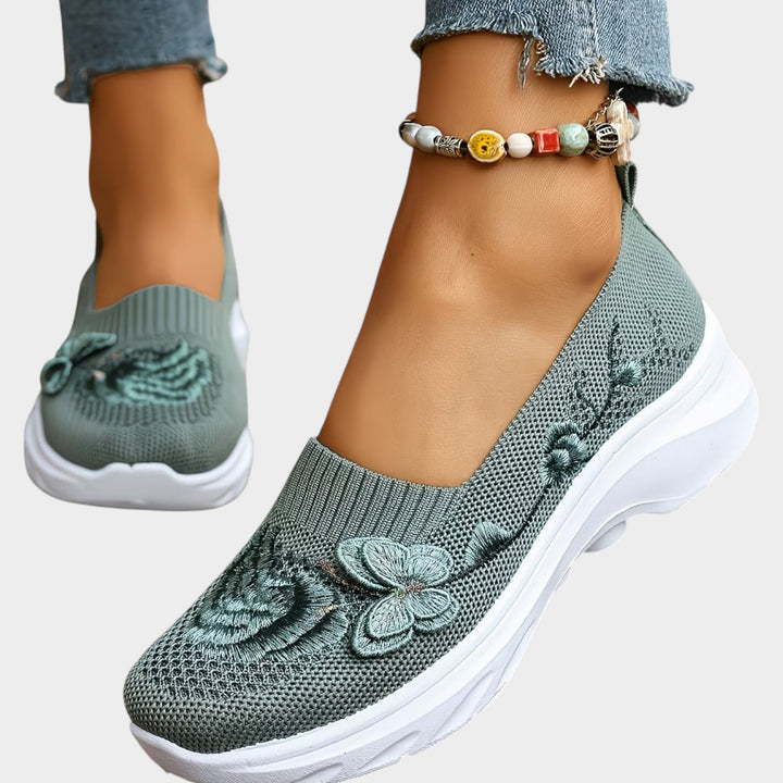 Floral Comfort Slip-On Sneakers