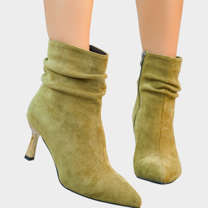 Women’s Ankle Boots Kitten Heel Plush Lined Elegant Style