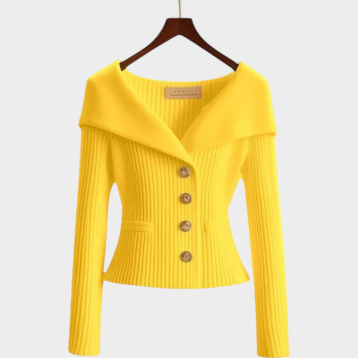 Women's Classic Soft Ribbed Knit Cardigan