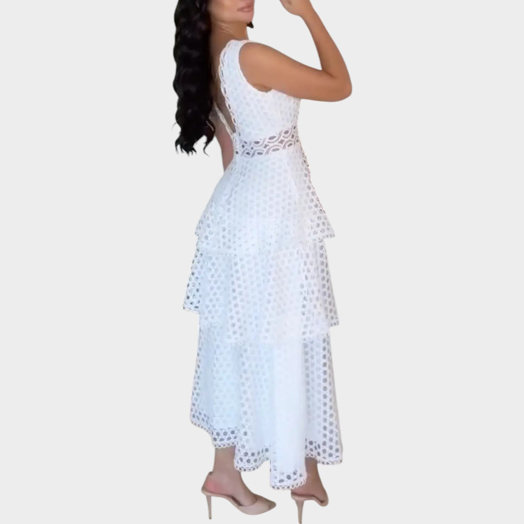 Elegant Lace Midi Dress