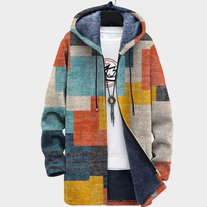 Women’s Fleece Jacket Retro Print Casual Style