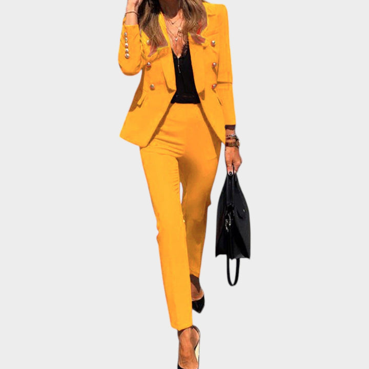 Women's Chic Blazer and Trouser Suit Set