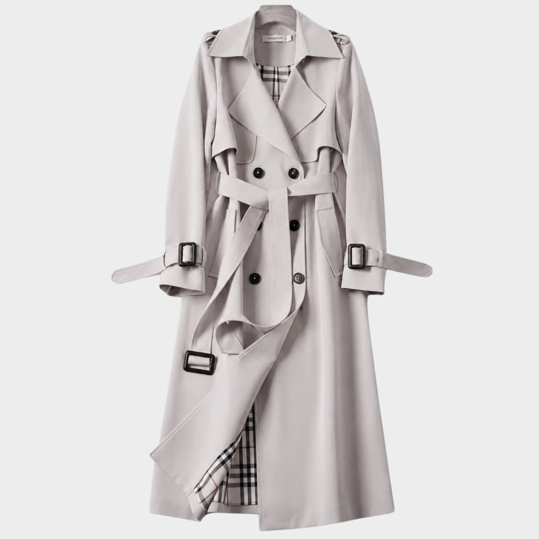Women's Trench Coat Belted Double-Breasted