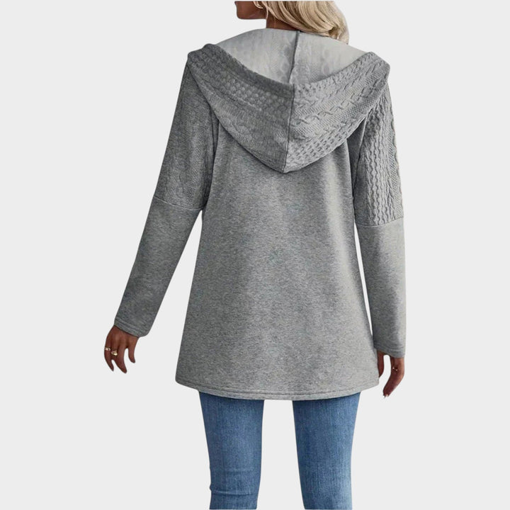 Women's Long  Zip Knit Hoodie Cardigan