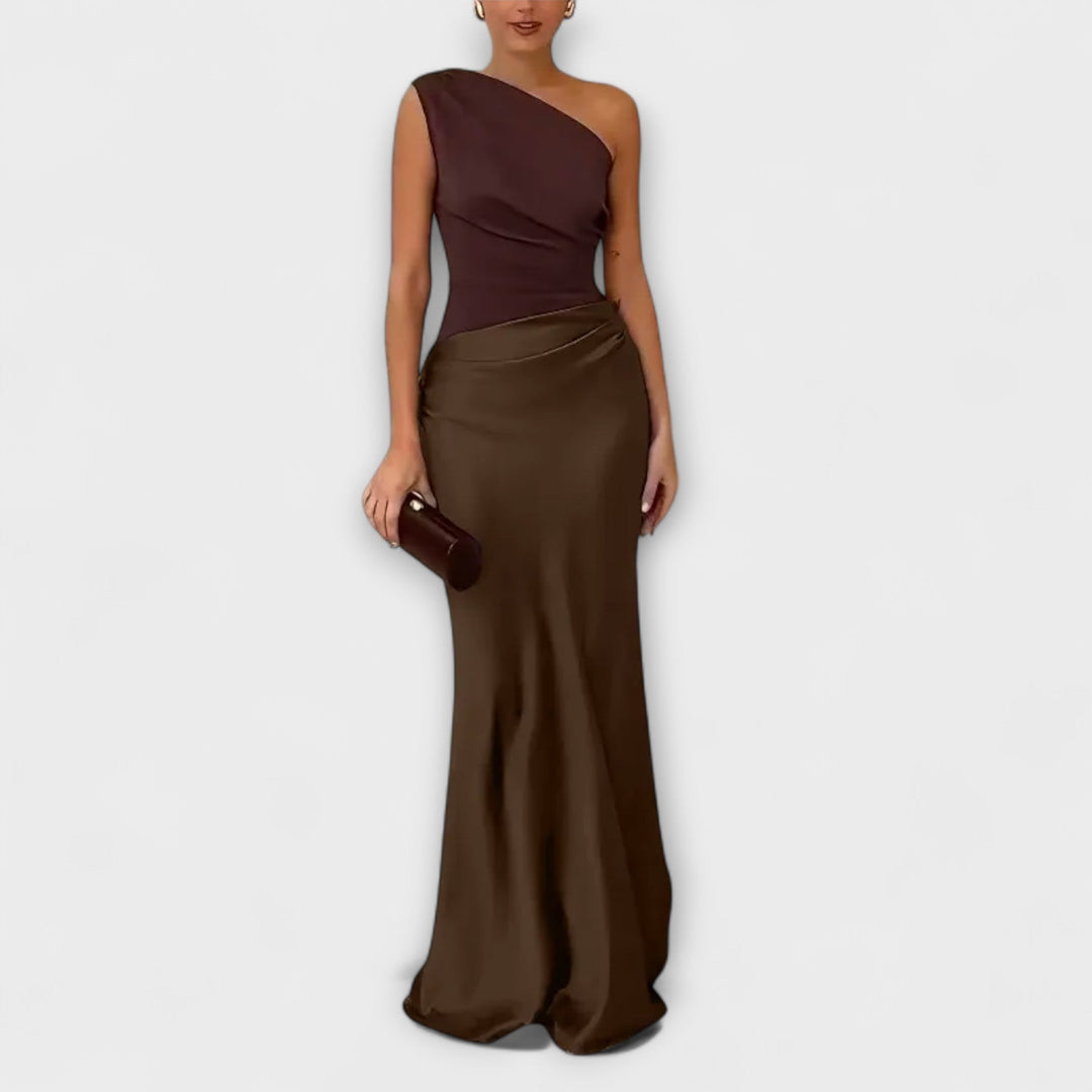Maxi Dress with One Shoulder